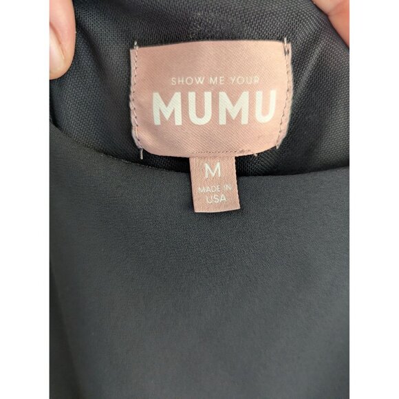 Show Me Your Mumu Black Tropez One-Shoulder Maxi Dress Size M - Picture 6 of 8